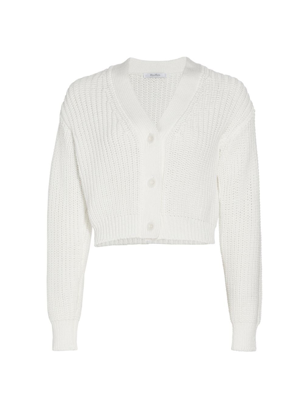 

Укороченный вязаный кардиган Yeti Max Mara, белый