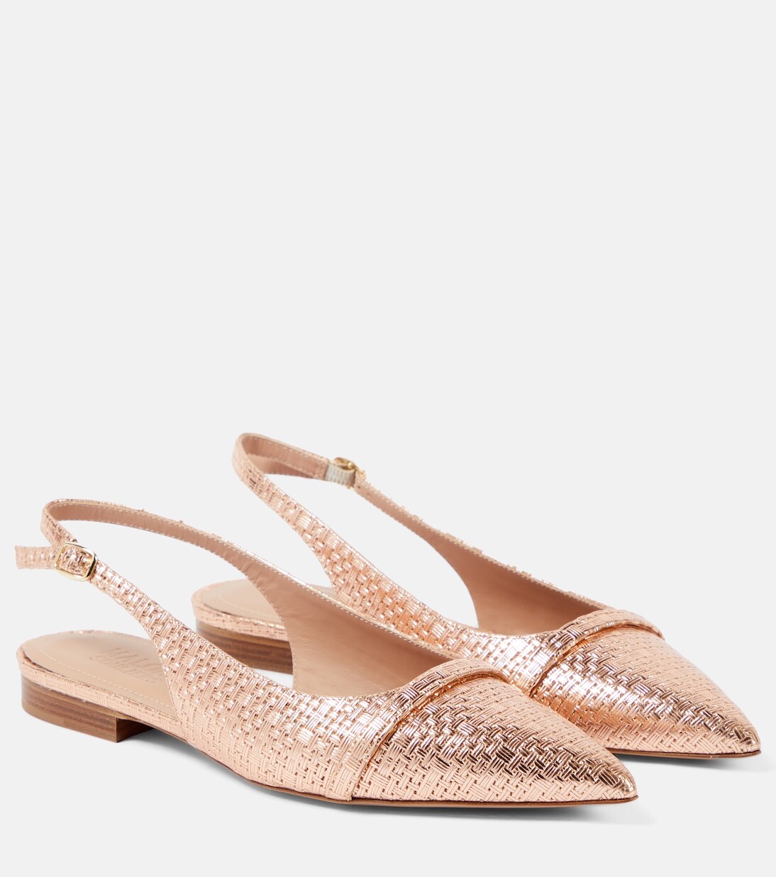 

Балетки jama с тисненой пяткой на пятке Malone Souliers, желтый