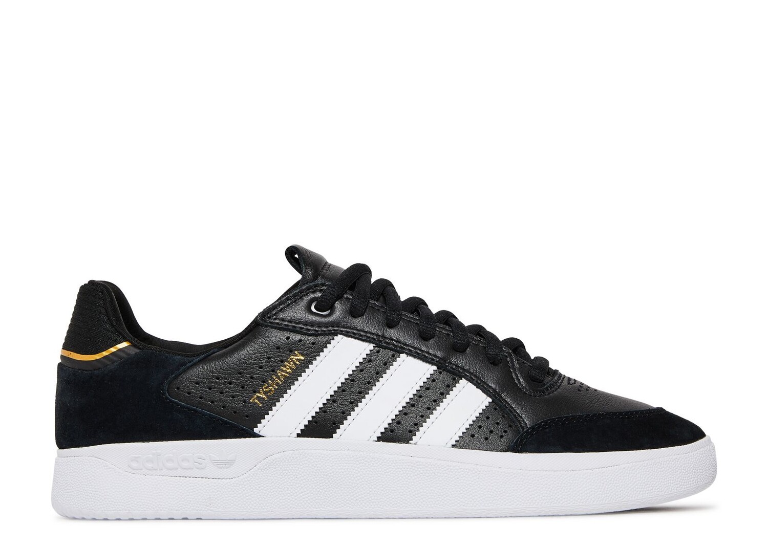 

Кроссовки adidas Tyshawn Low 'Black Gold Metallic Leather', черный
