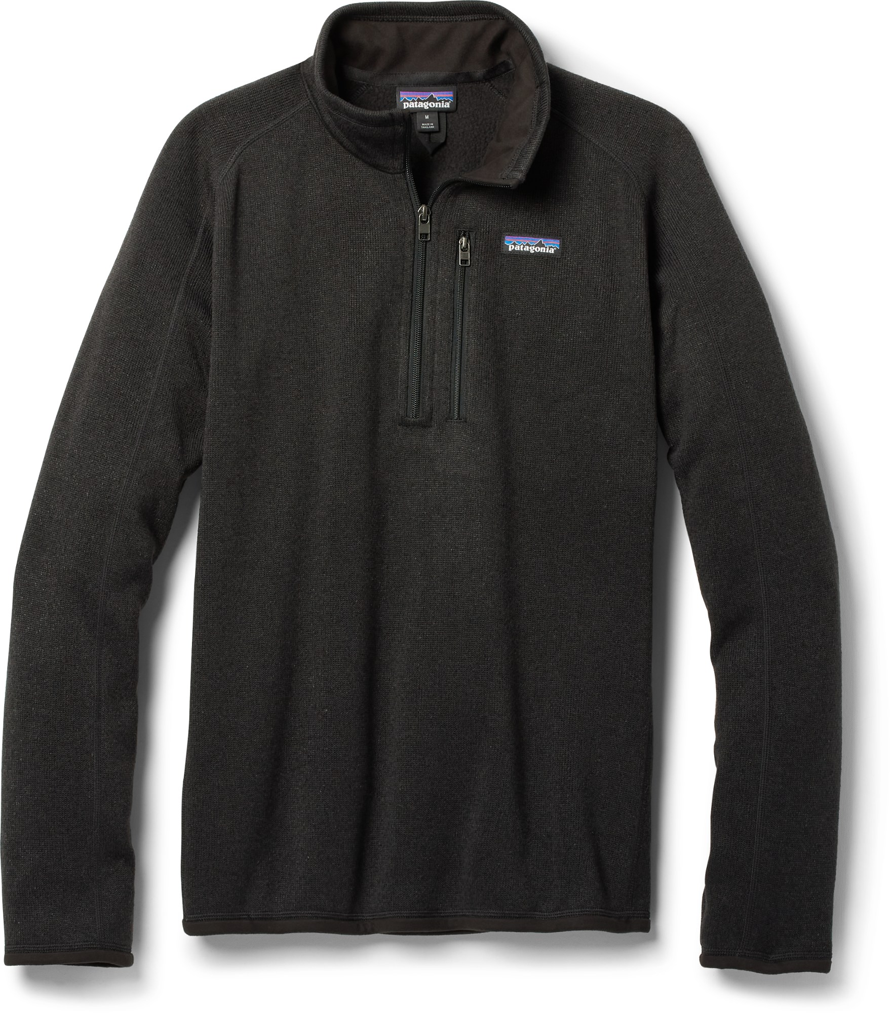Флисовый пуловер Better Sweater с молнией в четверть — мужской Patagonia, черный пуловер better sweater с молнией в четверть женский patagonia белый