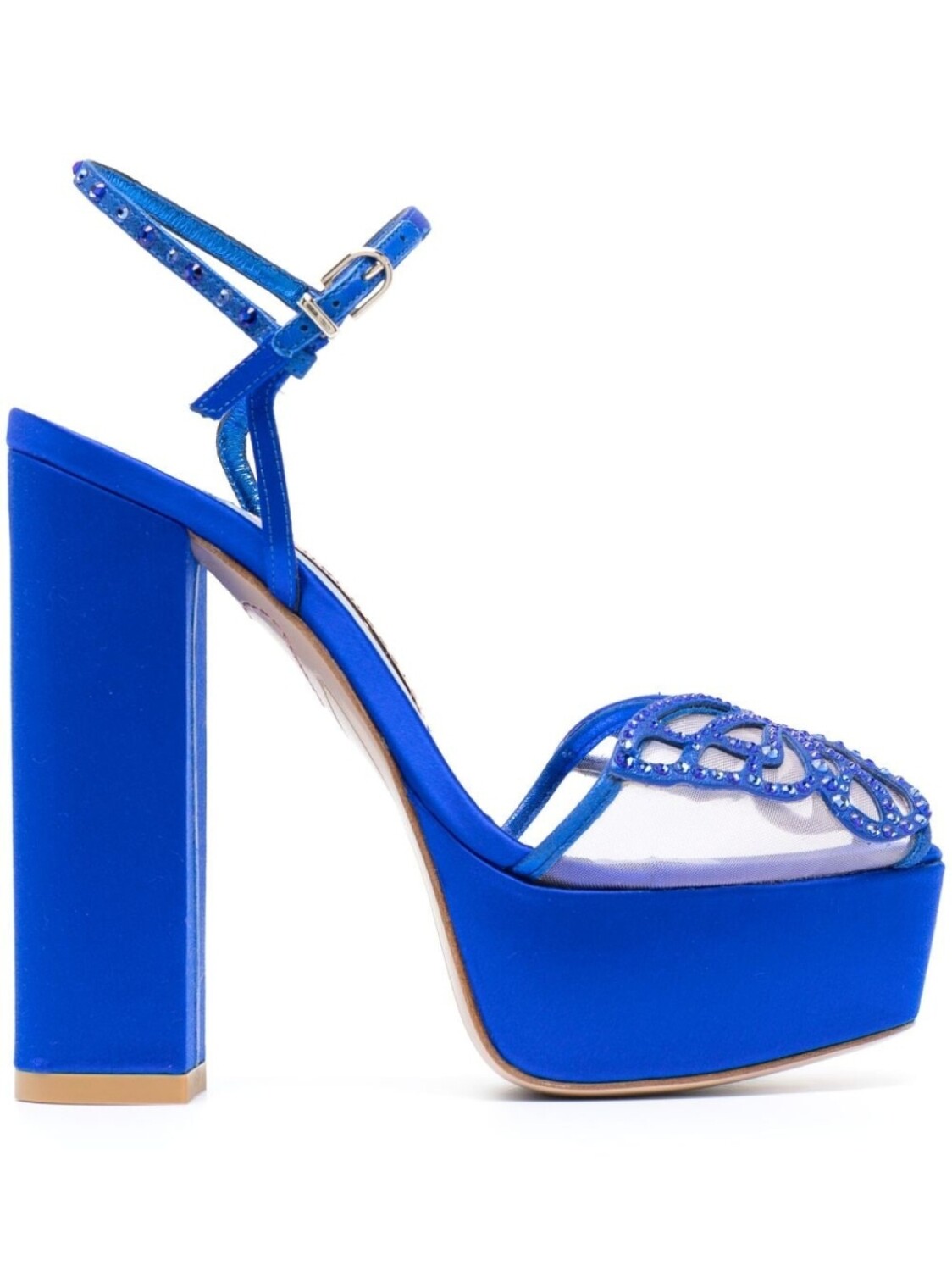 

Sophia Webster босоножки Farfalla 140 на платформе, синий