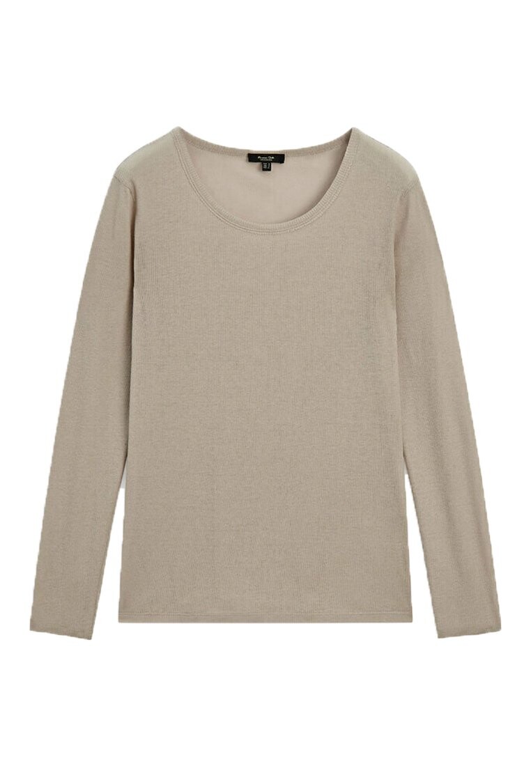 

Топ с длинными рукавами CREW NECK Massimo Dutti, камень