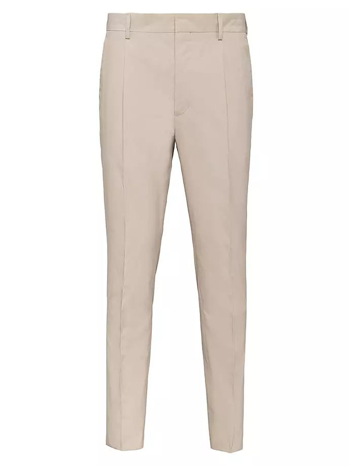 

Брюки из смесового хлопка Prada, цвет beige khaki