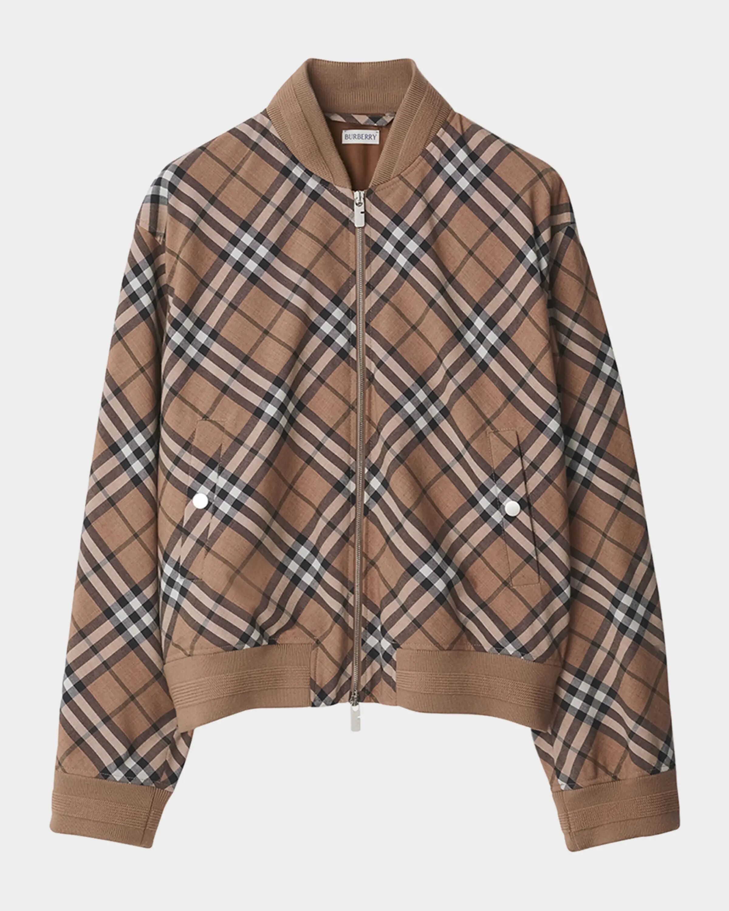 

Мужская куртка Харрингтон в клетку Burberry, цвет Linden Ip Check