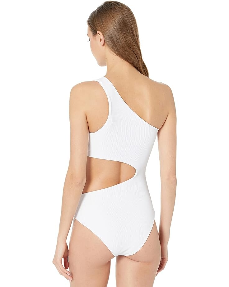 купальник beach riot marie one piece цвет desert sun Купальник Beach Riot Celine One-Piece, белый