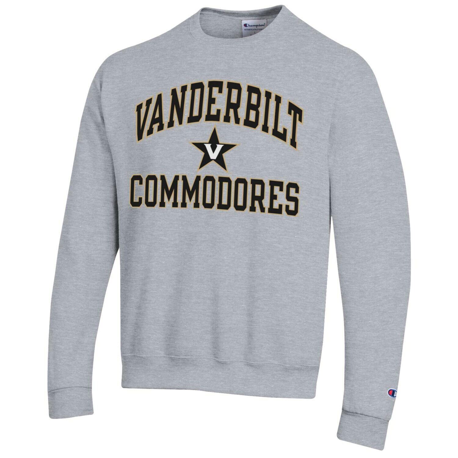 

Мужской пуловер с высоким мотором Heather Grey Vanderbilt Commodores Champion