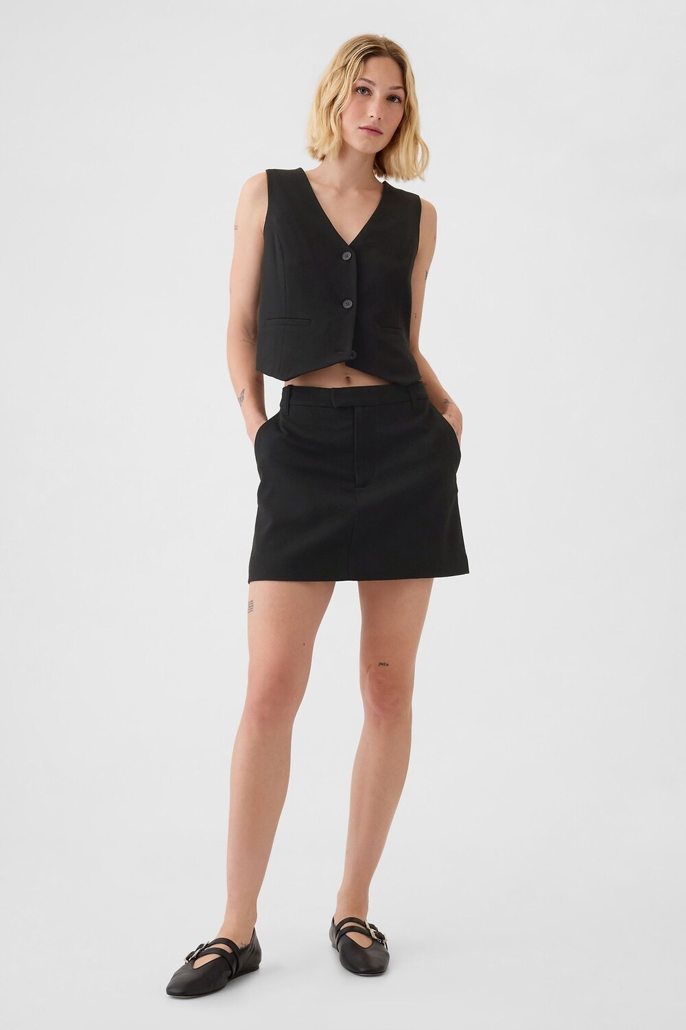 

Мини юбка Gap, черный