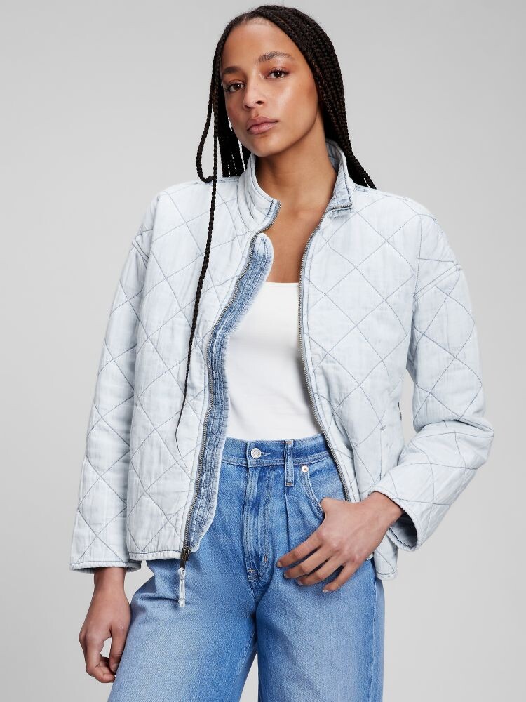 

Джинсовая куртка на молнии Gap, синий
