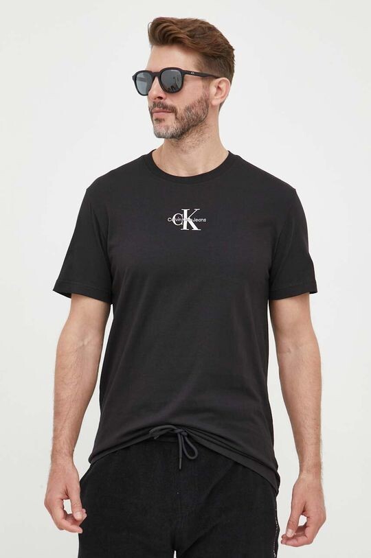 

Хлопковая футболка Calvin Klein Jeans, черный