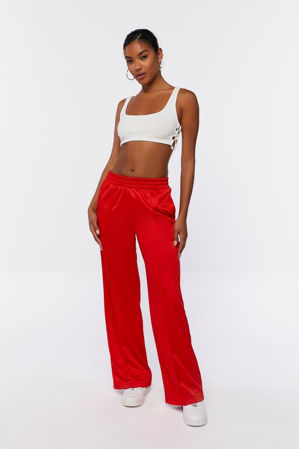 

Широкие брюки со средней посадкой Forever 21, красный