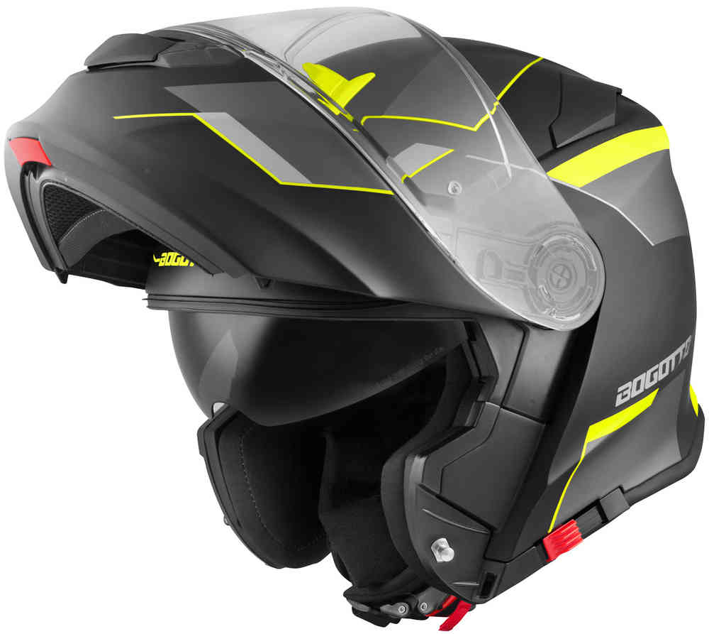V271 Дельта-шлем Bogotto, черный матовый/желтый шлем bogotto v271 spn с логотипом черный