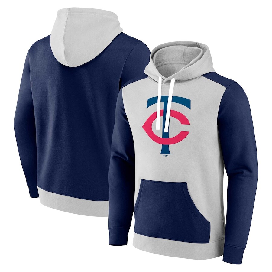 

Пуловер с капюшоном Fanatics Branded Minnesota Twins, серый