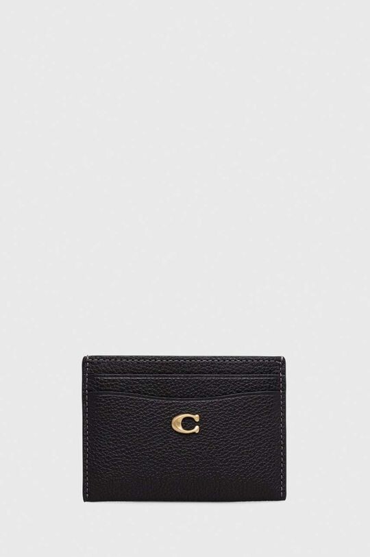 

Кожаный футляр для карточек Essential Card Case Coach, черный