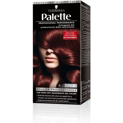 

Краска для волос Testanera Palette Professional Performance Цвет № 4-2 Коричневый Махагони