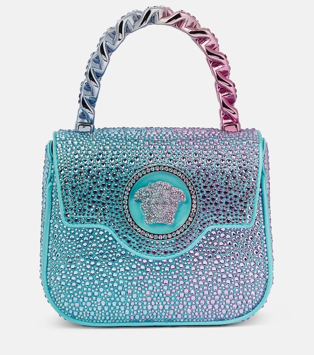 

Мини-сумка-тоут la medusa с декором Versace, бирюзовый