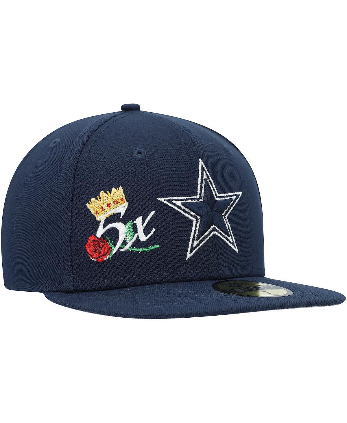 

Мужская темно-синяя шляпа Dallas Cowboys с короной пяти чемпионов Суперкубка 59FIFTY New Era