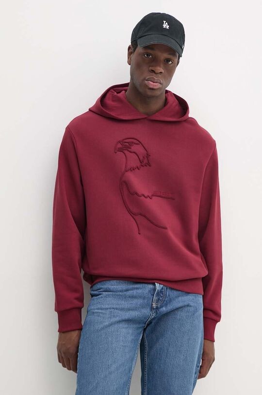 

Хлопковая толстовка Armani Exchange, бордовый