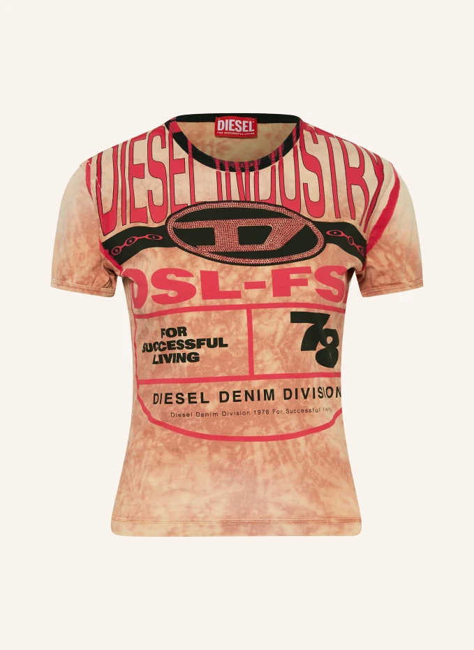 

Футболка t-uncutie-long-n8 с драгоценными камнями Diesel, черный