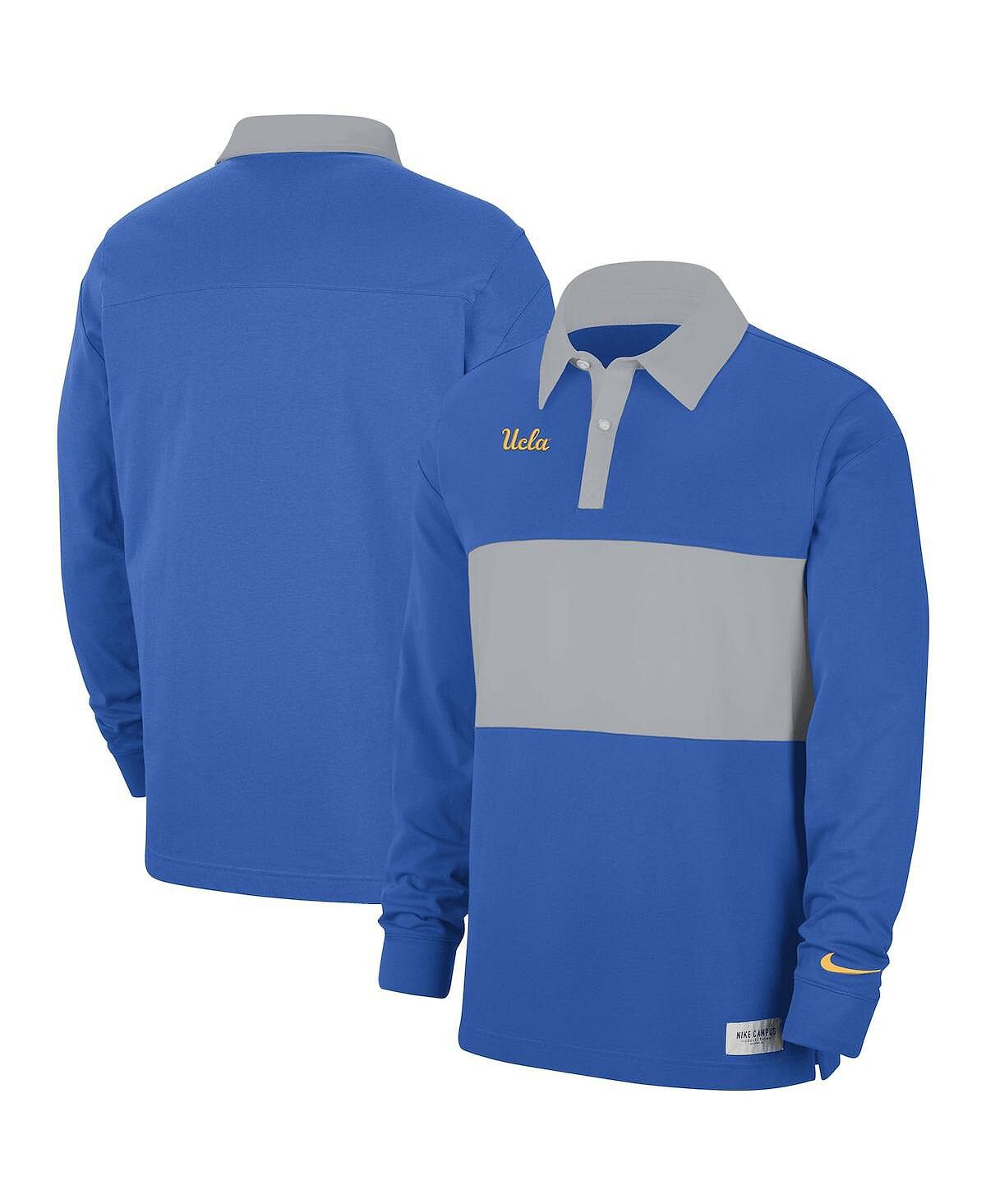 

Мужская синяя рубашка-поло в полоску с длинным рукавом UCLA Bruins Nike