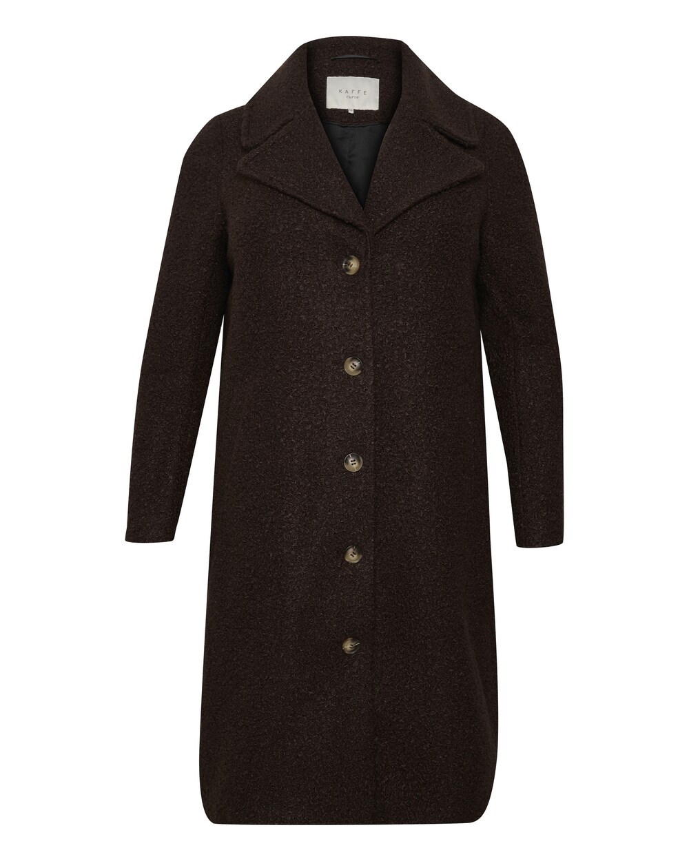 Межсезонное пальто KAFFE CURVE Anni, темно коричневый
