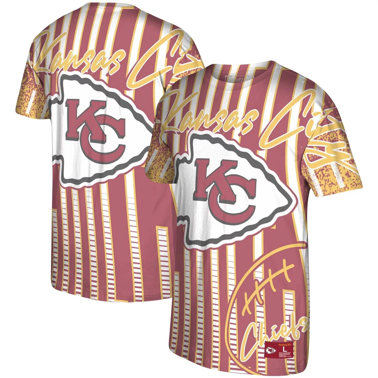 

Мужская красная футболка Mitchell & Ness Kansas City Chiefs Jumbotron, Красный