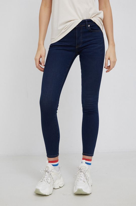 Джинсы Superdry, темно-синий джинсы скинни со стандартной талией s 32 черный