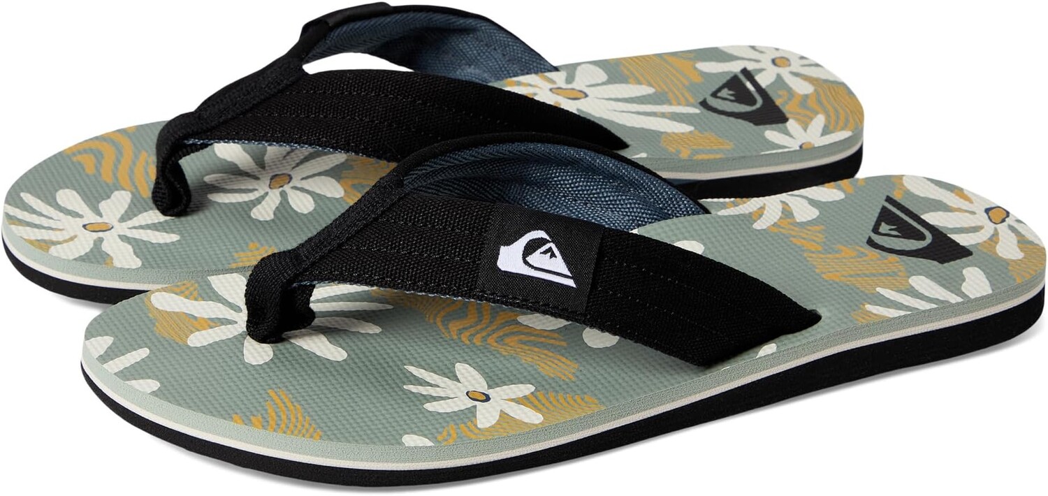 

Шлепанцы Molokai Layback II Quiksilver, цвет Black/Grey/Green