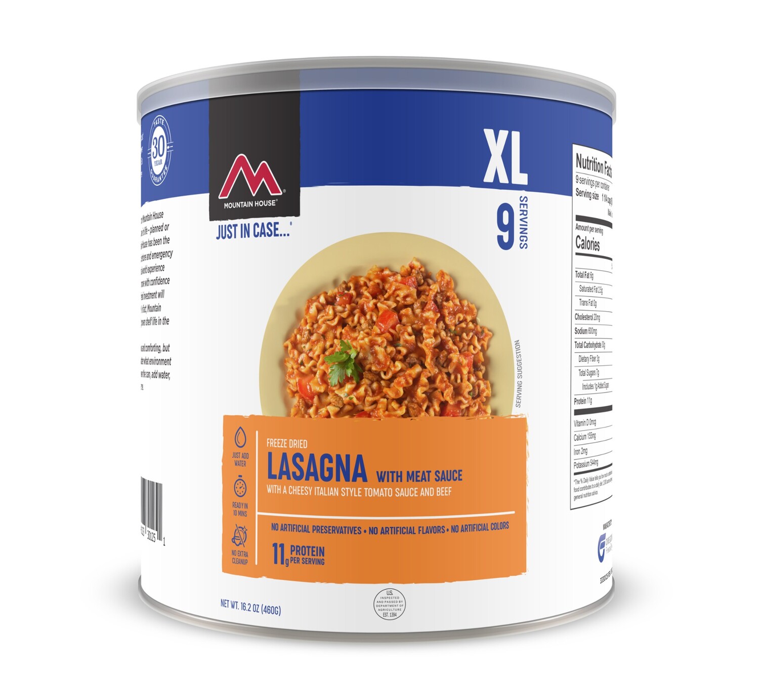 

Лазанья с мясным соусом XL – 9 порций Mountain House