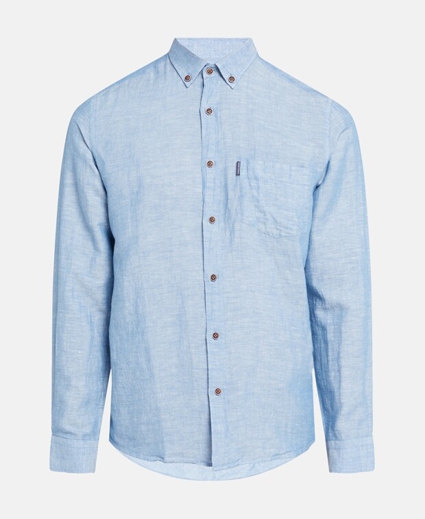 

Джинсовая рубашка с длинными рукавами, стандартный крой. Cross Jeans, индиго