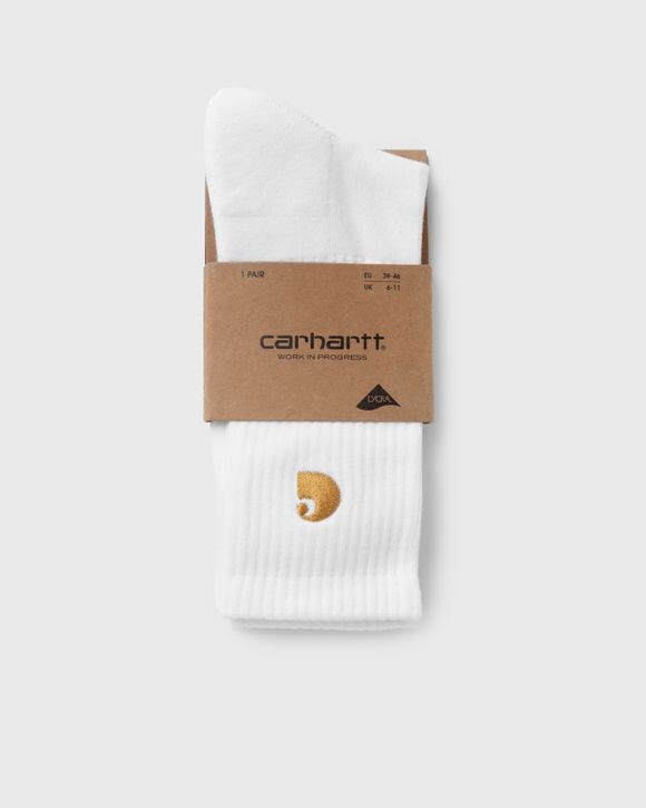 

Носки Carhartt Wip Chase Socks, цвет white / gold