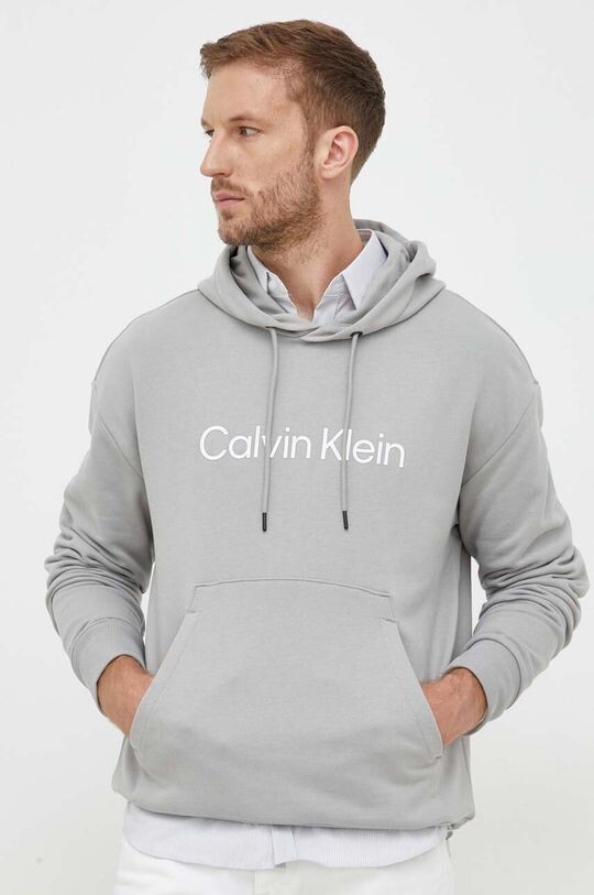 

Хлопковая толстовка Calvin Klein, серый