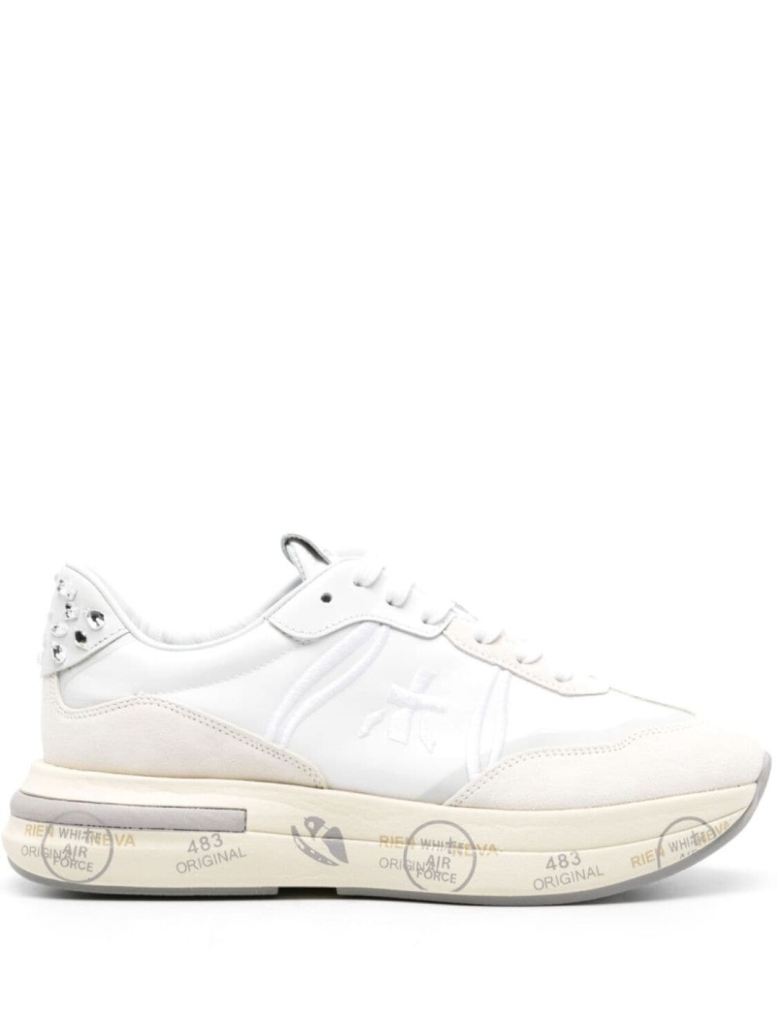

Premiata кроссовки Cassie 6717 с кристаллами, белый