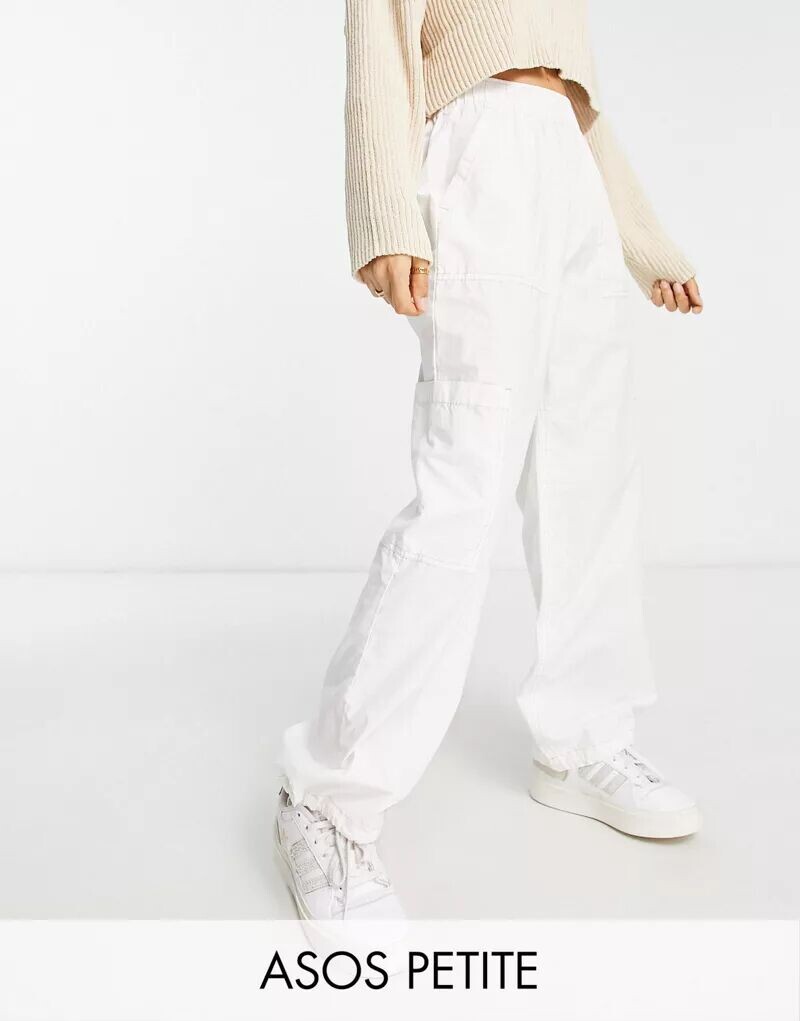 

Белые брюки-карго без шнурков ASOS Petite