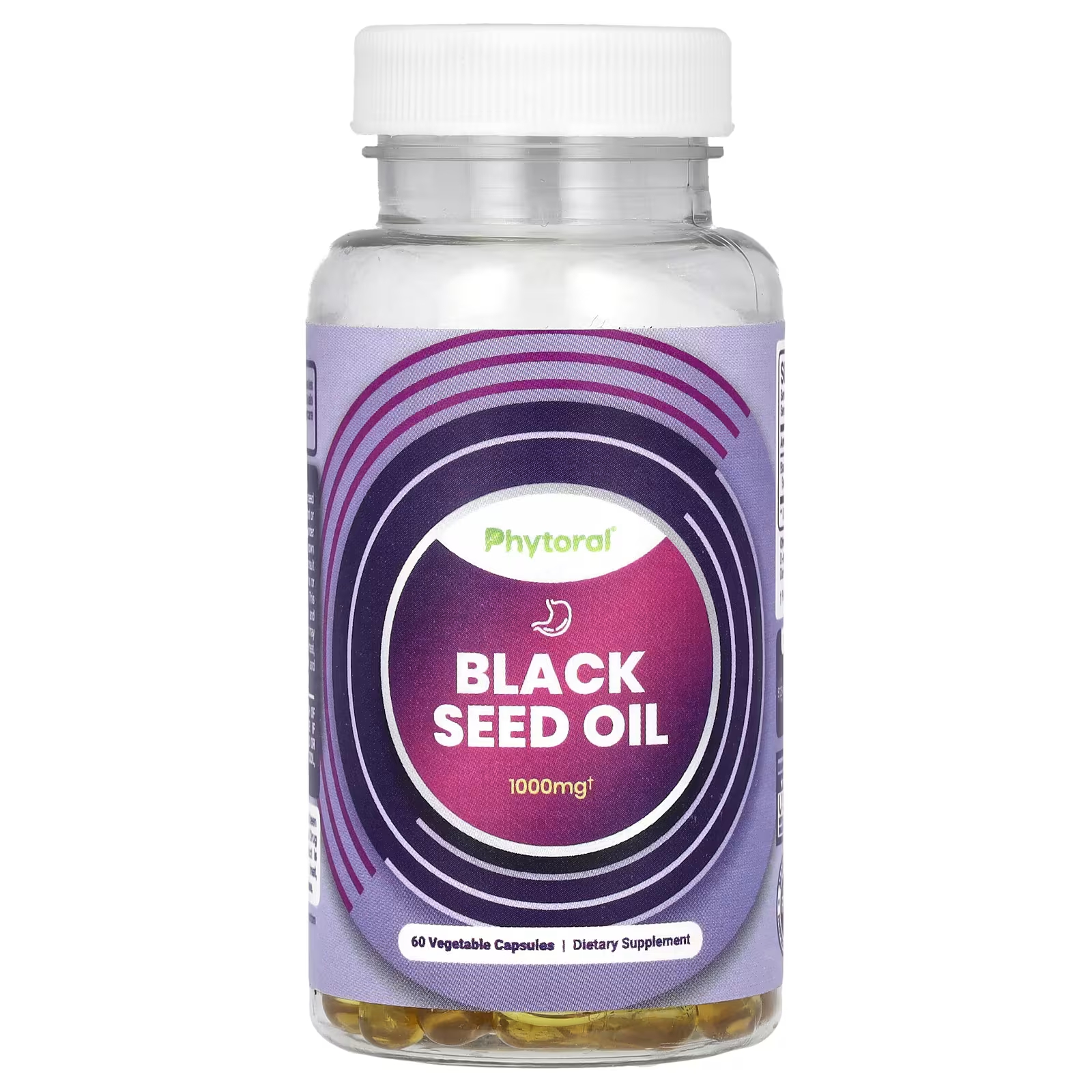 Масло черного тмина Phytoral 1000 мг, 60 растительных капсул масло черного тмина 60 капсул 400 мг