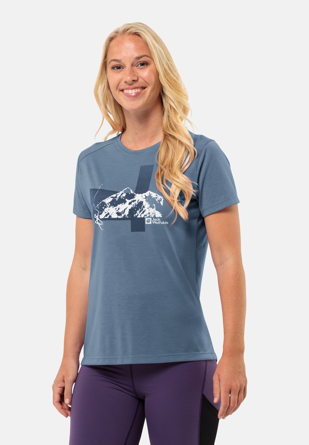 

Спортивная футболка VONNAN GRAPHIC Jack Wolfskin, цвет elemental blue