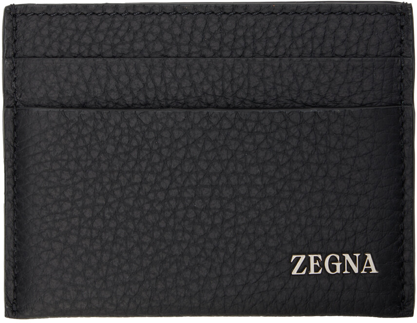 

Черный простой визитница Zegna