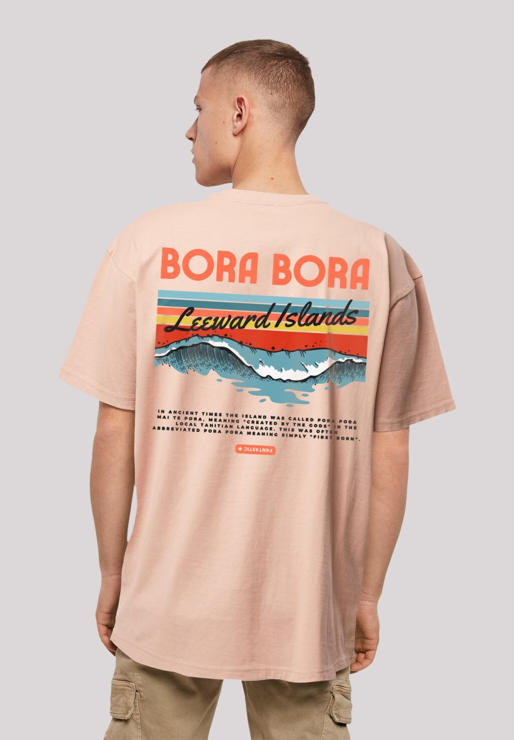 

Футболка с принтом BORA BORA LEEWARDS ISLAND F4NT4STIC, цвет amber