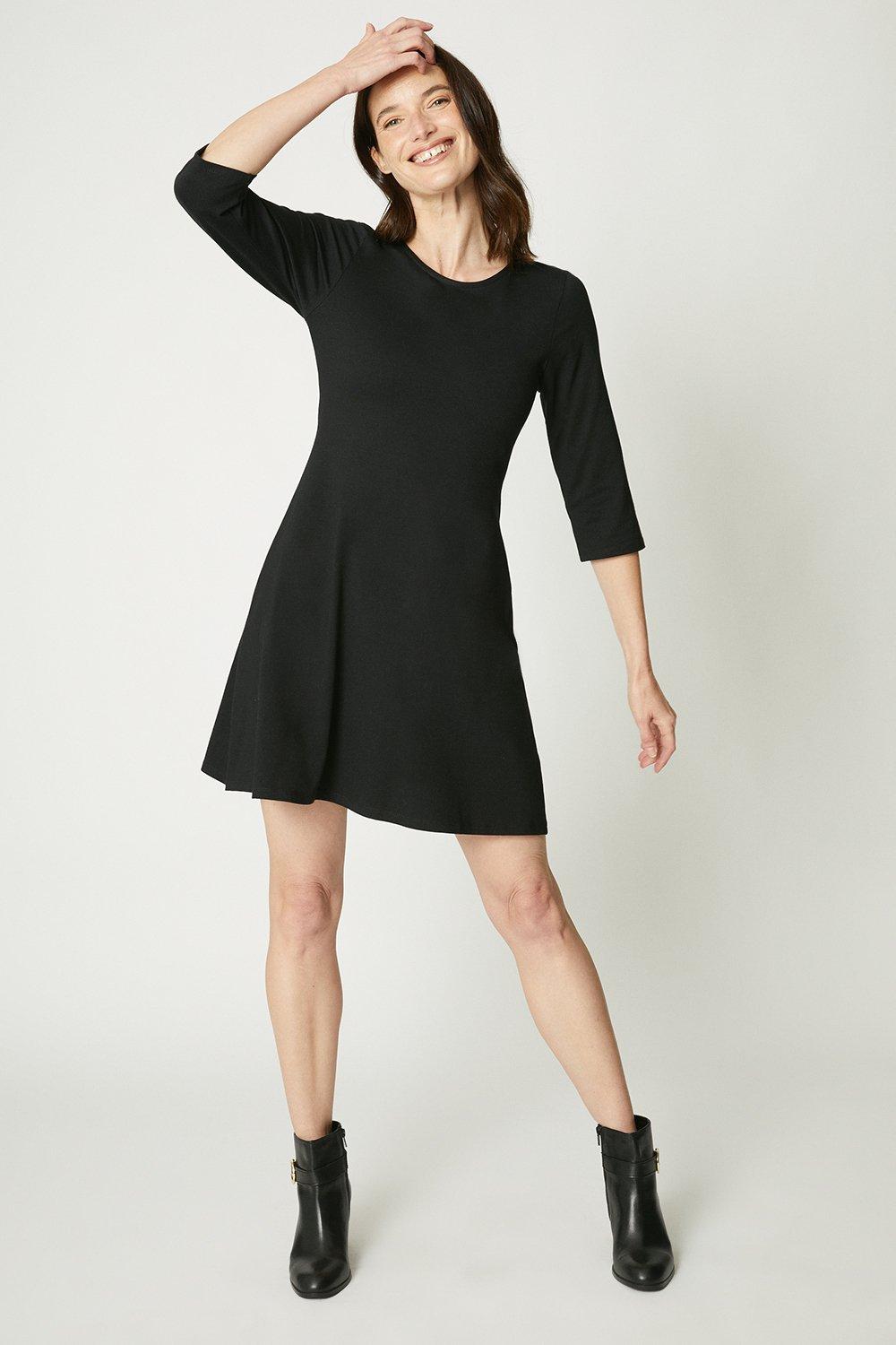 Черное платье-футболка с коротким рукавом Debenhams, черный цена и фото