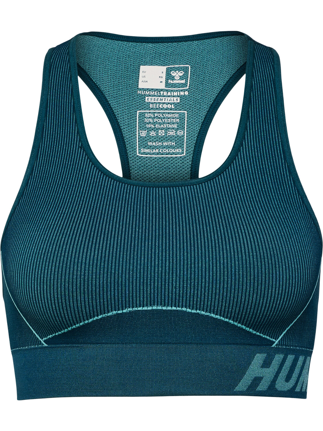 

Футболка Hummel S/L Hmlte Christel Seamless Sports Top, цвет DEEP TEAL/PASTEL TURQUOISE MEL, Синий