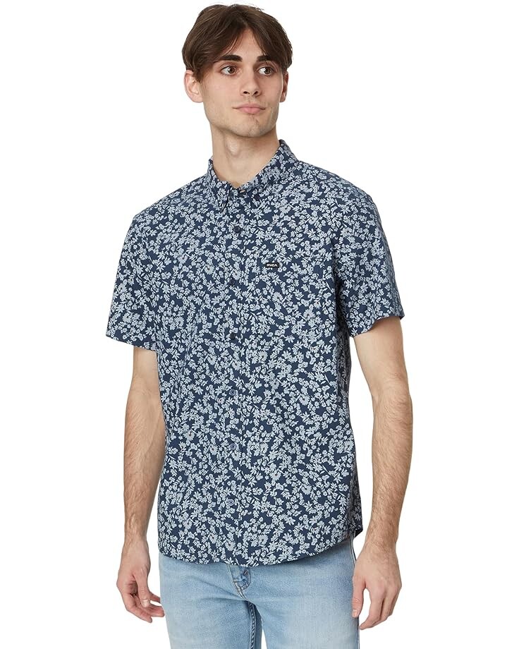 

Рубашка RVCA That'll Do Print Woven, цвет Petrol Blue