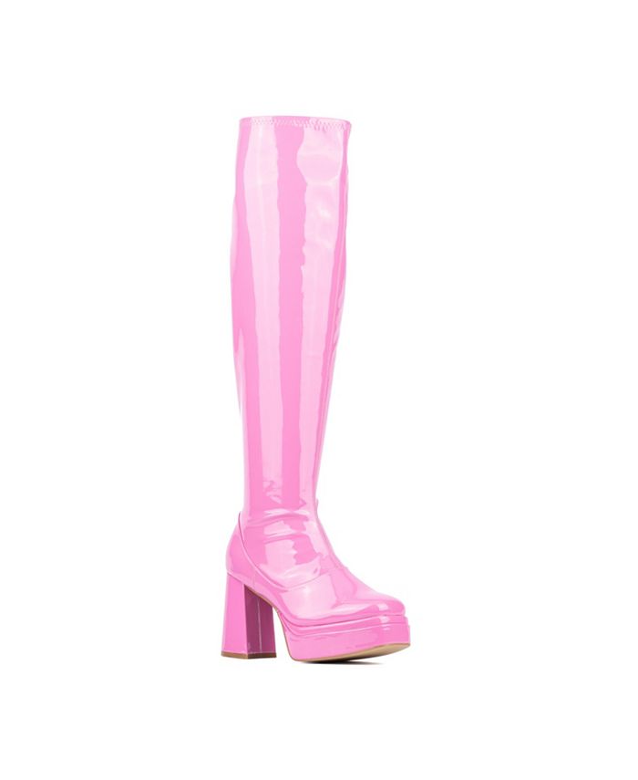 цена Женские ботинки Manica на высокой платформе - широкая ширина Fashion To Figure, розовый