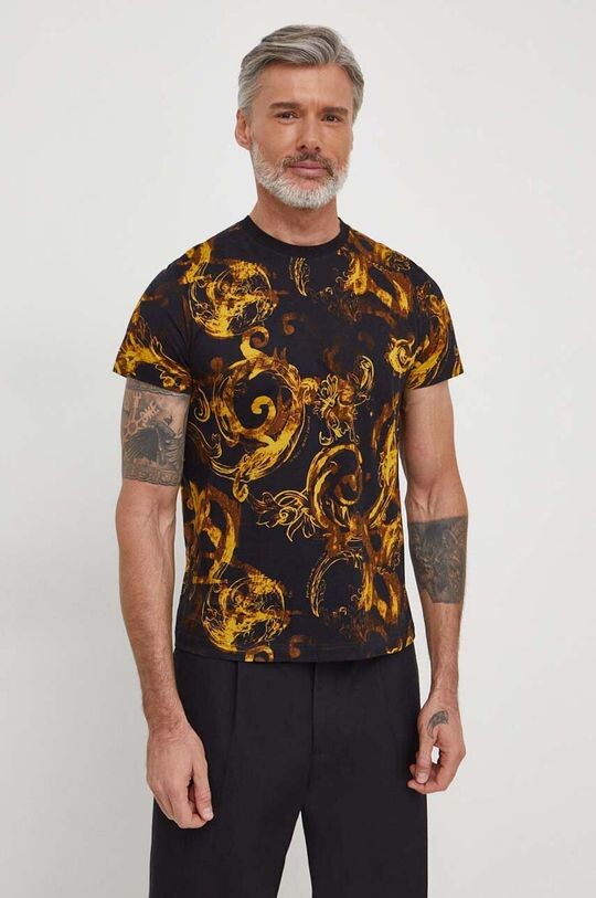 

Хлопковая футболка Versace Jeans Couture, черный
