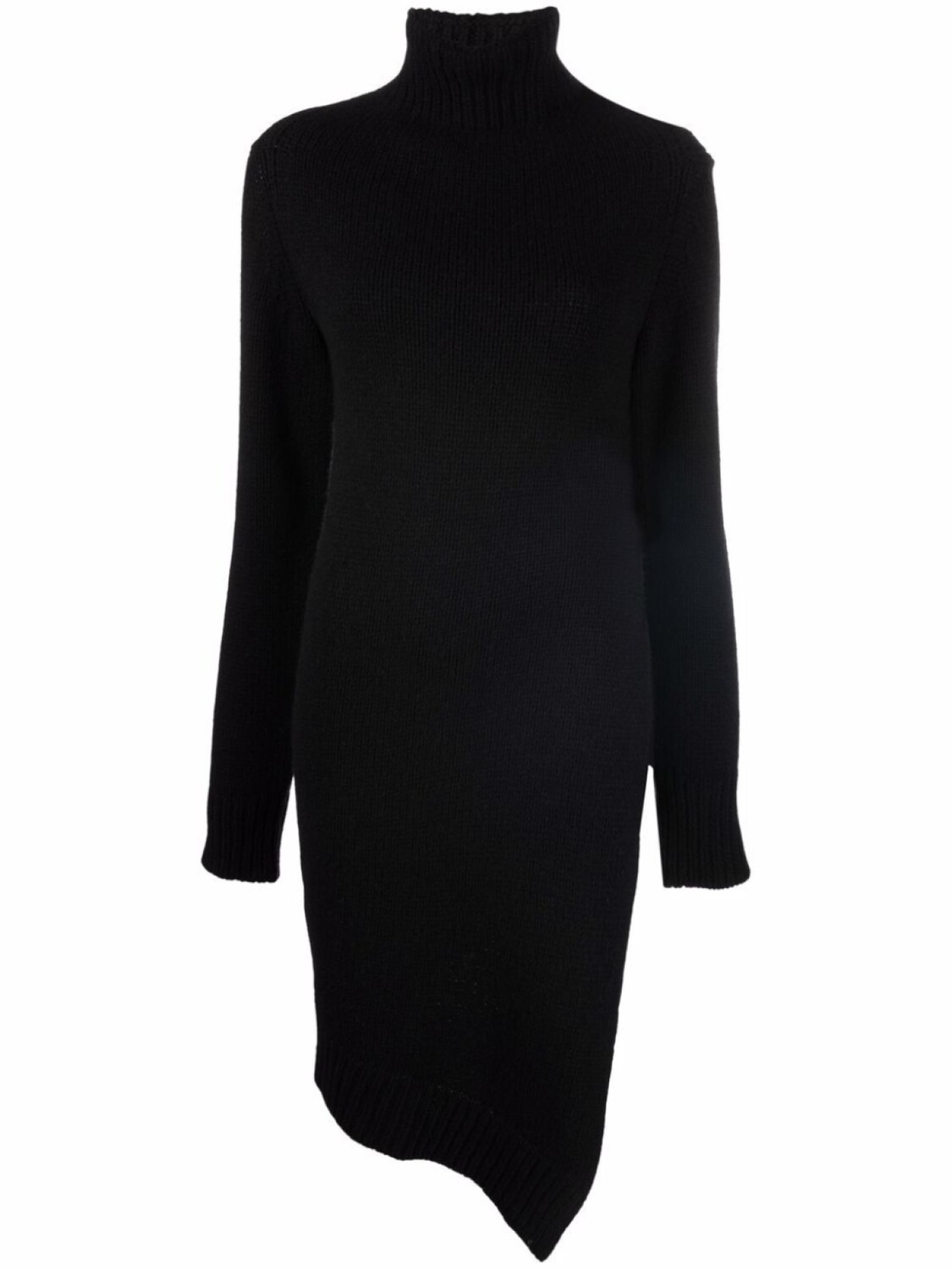 

Jil Sander трикотажное платье асимметричного кроя, черный