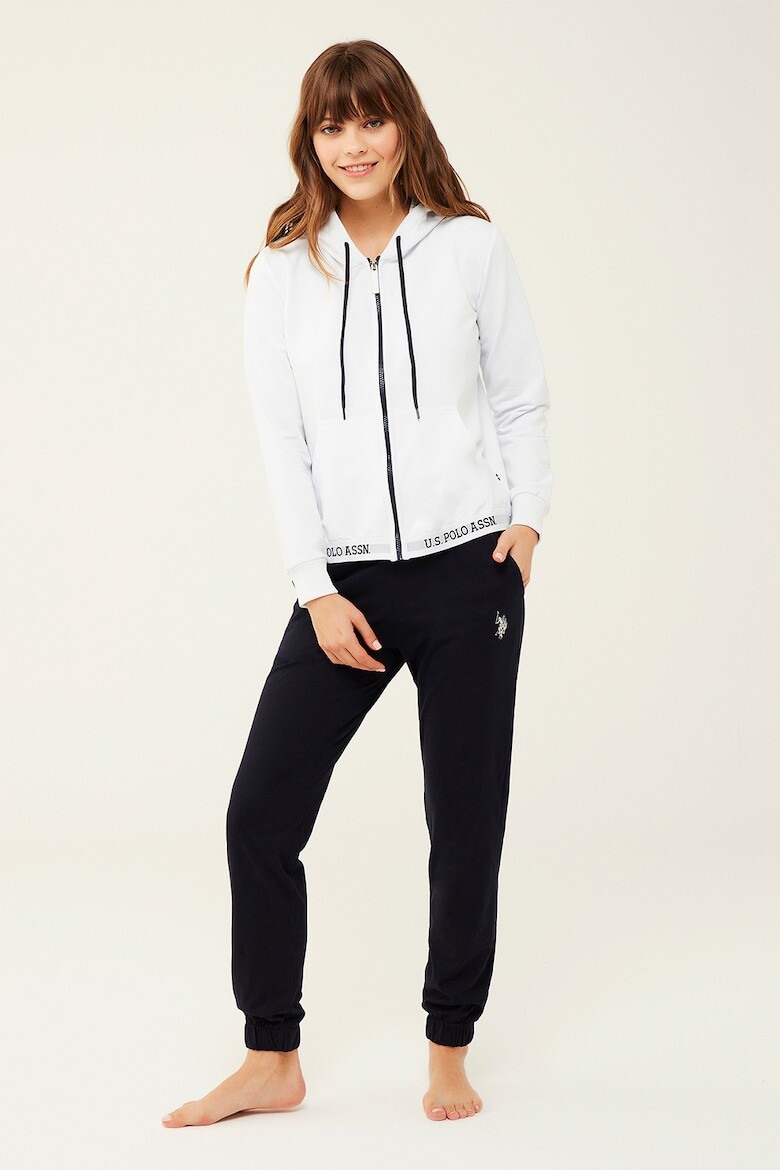 

Худи на молнии с логотипом Home U S Polo Assn , белый