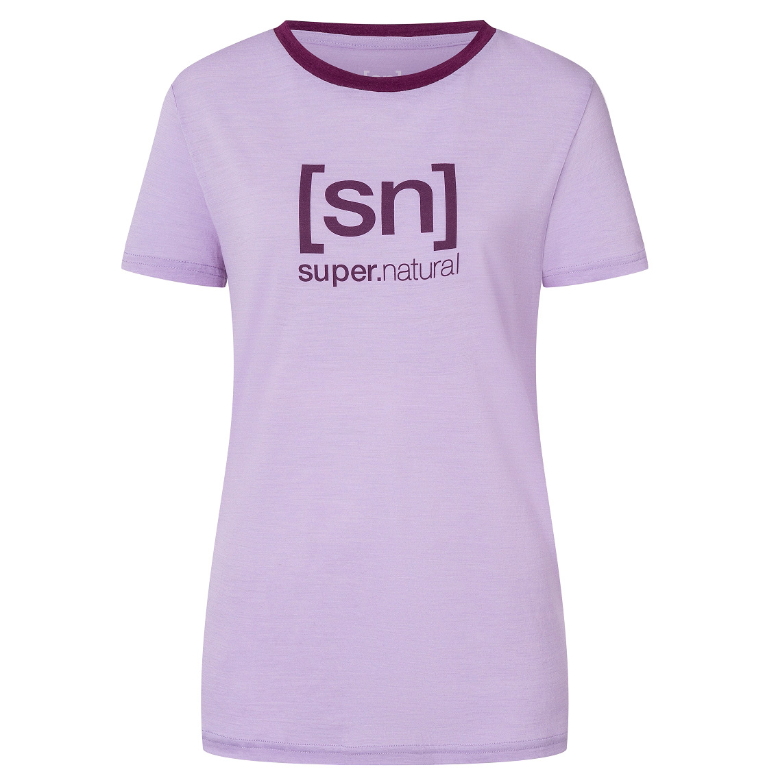 Рубашка из мериноса Super Natural Women's The Essential Logo Tee, цвет Lavender/Purple Passion