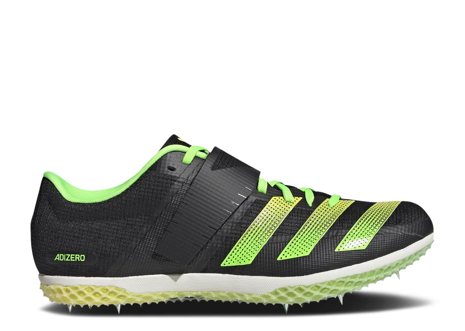 

Кроссовки adidas Adizero High Jump 'Black Solar Green', черный, Черный;серый