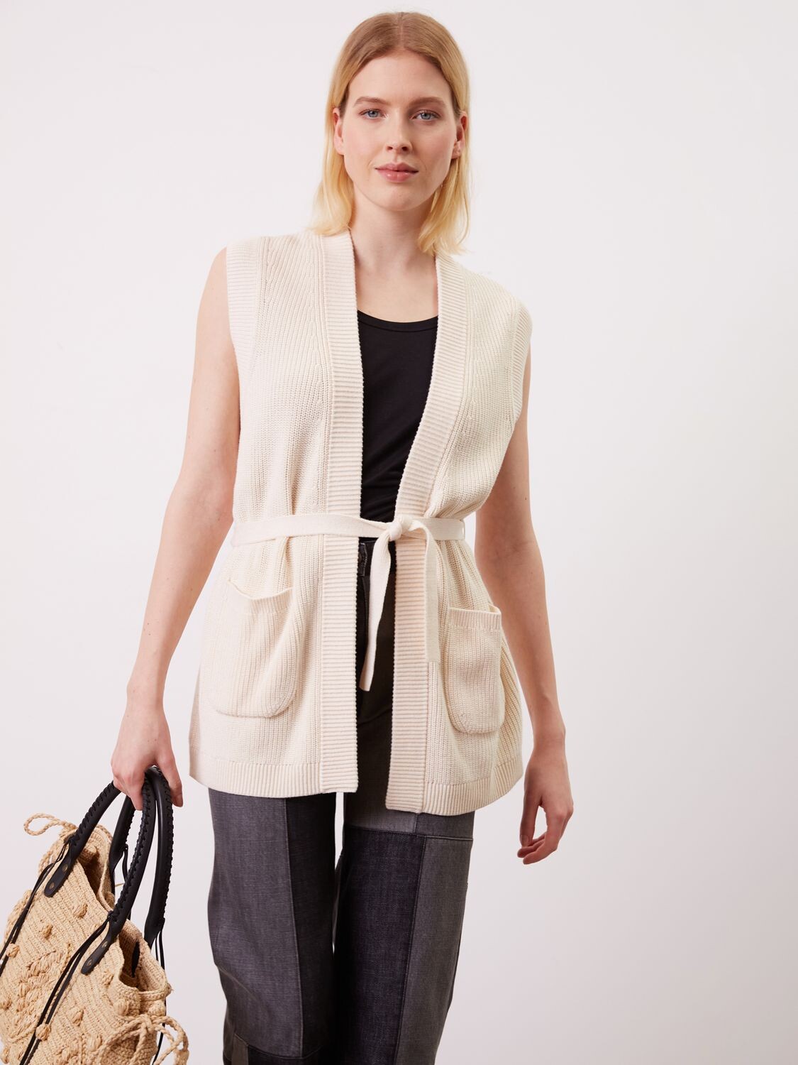 

Кардиган с хлопковым жилетом Gerard Darel Laini, цвет экрю
