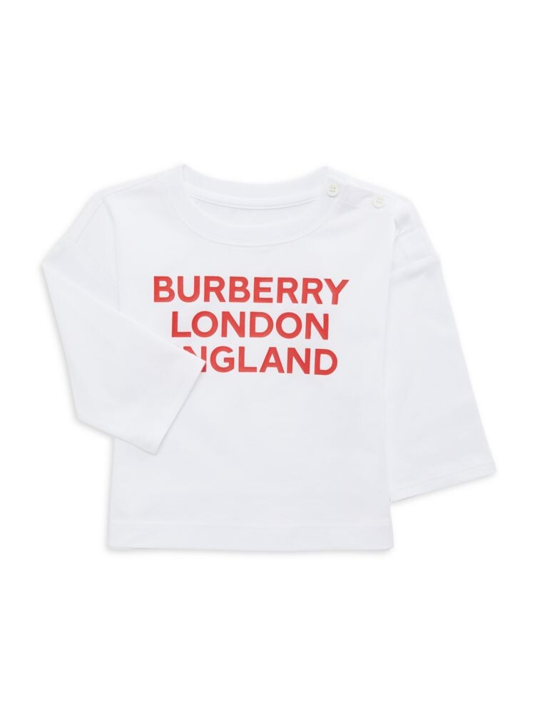 

Футболка с логотипом и графическим рисунком для маленьких мальчиков Burberry, белый