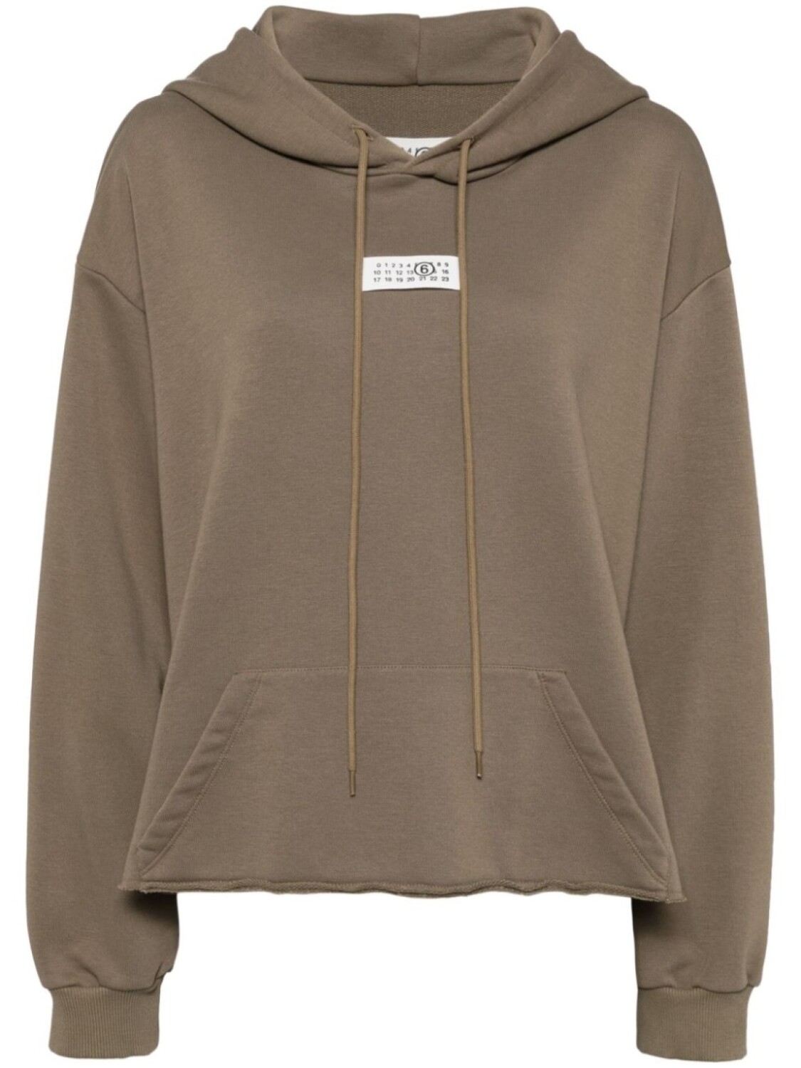 

MM6 Maison Margiela худи Numeric с необработанными краями, зеленый