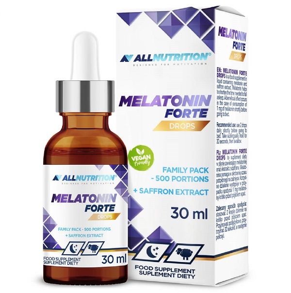 Allnutrition Melatonin Forte Kropleснотворное, 30 ml nutrachamps мелатонин в жидких каплях натуральные ягоды 45 мл 1 52 унции